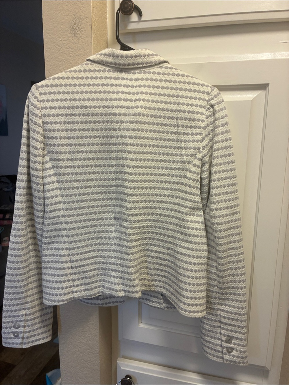 Anthropologie Cartonnier gray and white patterned blazer - Picture 2 of 13